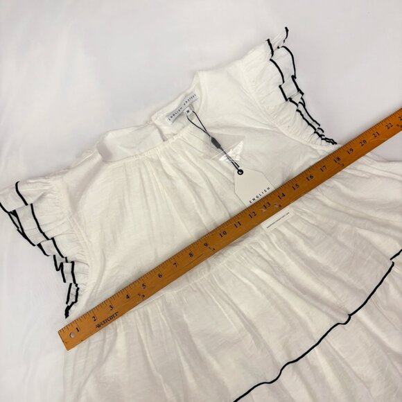 English Factory white ruffle contrast babydoll dress size Medium NWT - Picture 5 of 6
